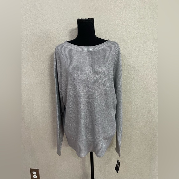 INC International Concepts Sweaters - INC International Concepts Silver Women's Sweater
